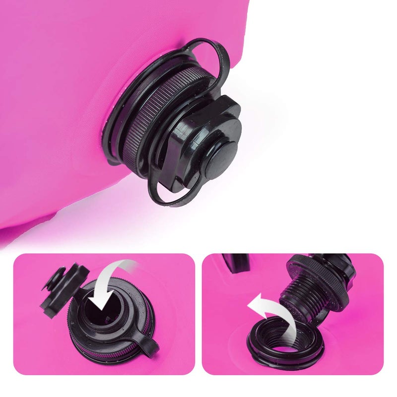 Naturehike 18L High Visible Safety Swim Buoy - Ultralight Bubble Tow Float and Dry Bag for Open Water Swimming Kayaking Snorkeling Diving Fishing Trailing with Adjustable Waist Belt (Pink) - Image 5